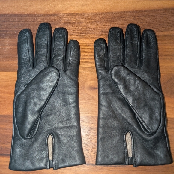 MENS DENTS Black Leather Gloves Cashmere Lined Andover Style Size 9 - Picture 2 of 7